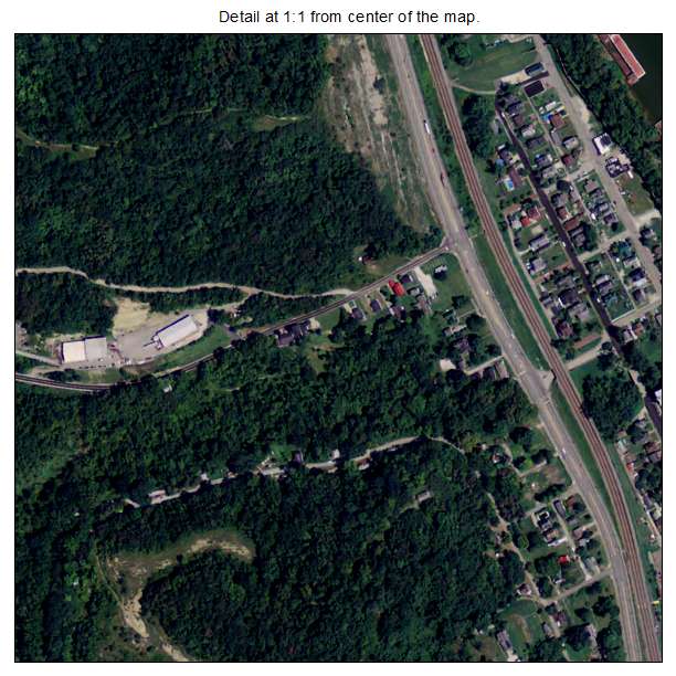 Catlettsburg, Kentucky aerial imagery detail