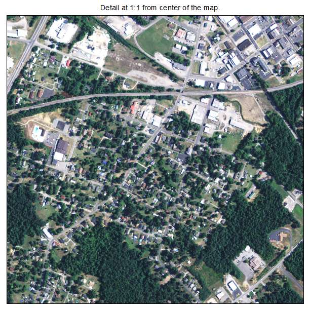 Central City, Kentucky aerial imagery detail