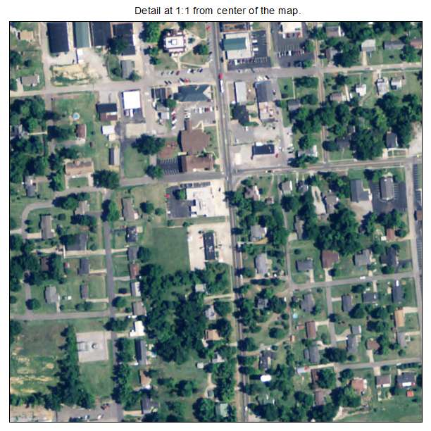 Clinton, Kentucky aerial imagery detail