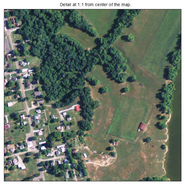 Cloverport, Kentucky aerial imagery detail