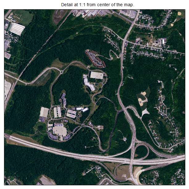 Covington, Kentucky aerial imagery detail