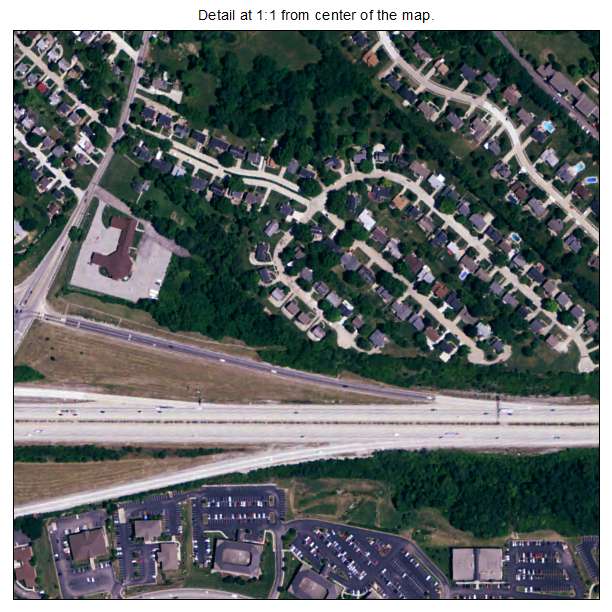 Crestview Hills, Kentucky aerial imagery detail