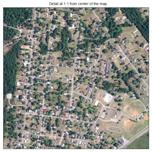 Dawson Springs, Kentucky aerial imagery detail