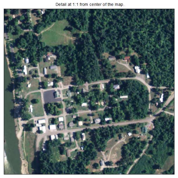 Dycusburg, Kentucky aerial imagery detail
