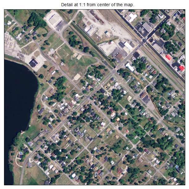 Earlington, Kentucky aerial imagery detail