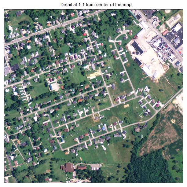 Hardinsburg, Kentucky aerial imagery detail