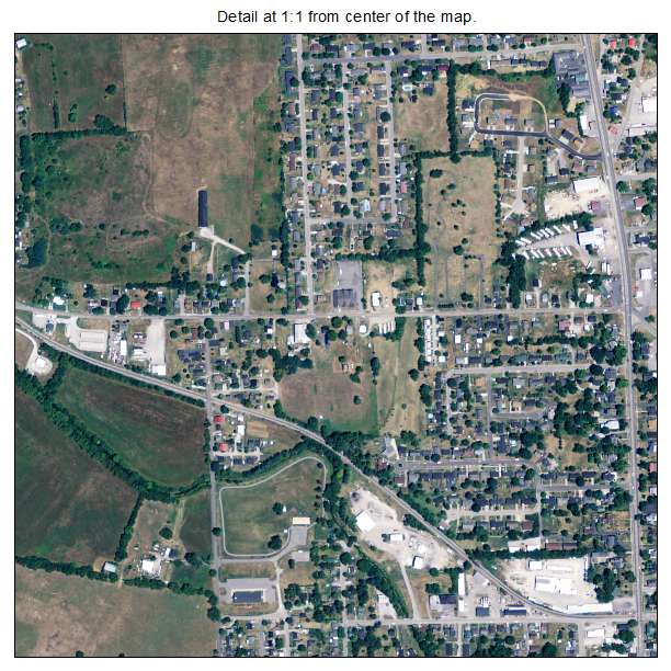Harrodsburg, Kentucky aerial imagery detail