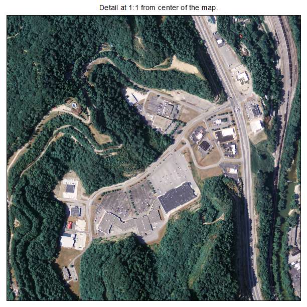 Hazard, Kentucky aerial imagery detail