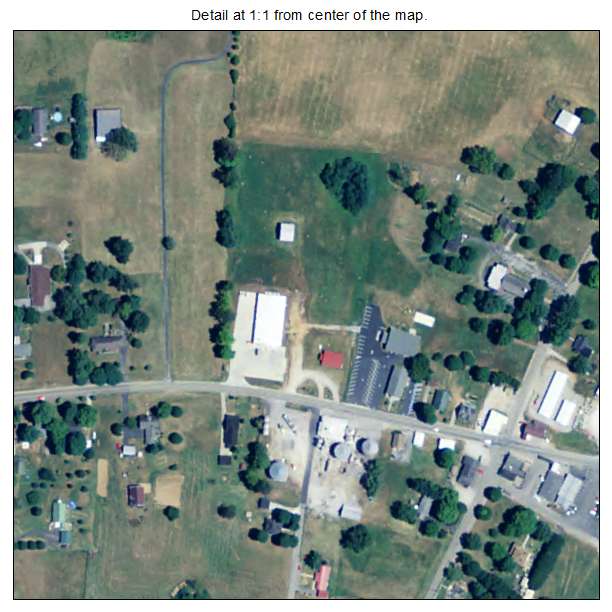 Hiseville, Kentucky aerial imagery detail