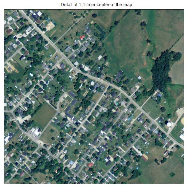 Hodgenville, Kentucky aerial imagery detail