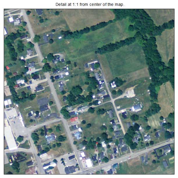 Hustonville, Kentucky aerial imagery detail