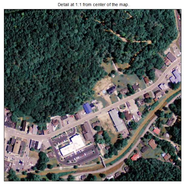 Inez, Kentucky aerial imagery detail