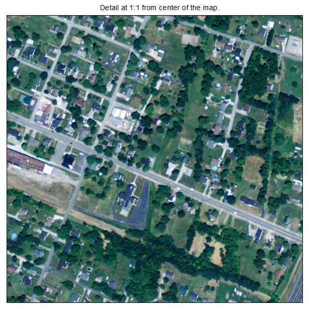 Junction City, Kentucky aerial imagery detail