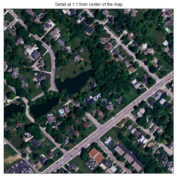 Lakeside Park, Kentucky aerial imagery detail