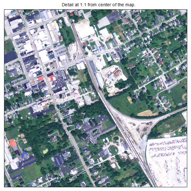 Lawrenceburg, Kentucky aerial imagery detail