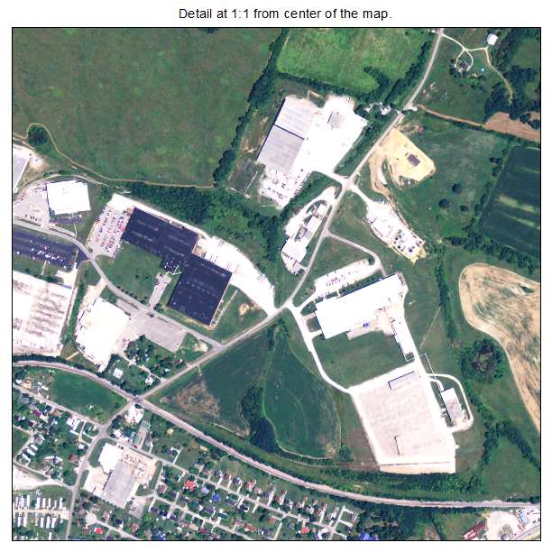 Leitchfield, Kentucky aerial imagery detail