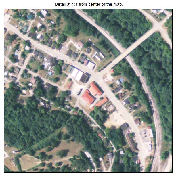 Livingston, Kentucky aerial imagery detail