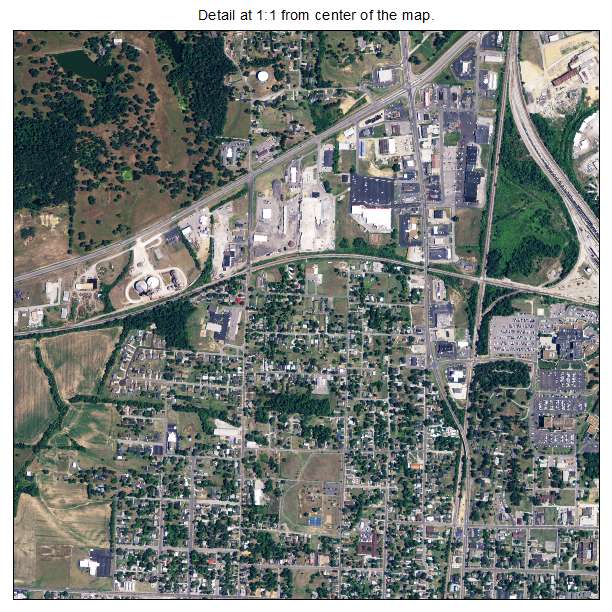 Madisonville, Kentucky aerial imagery detail
