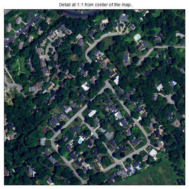 Maryhill Estates, Kentucky aerial imagery detail