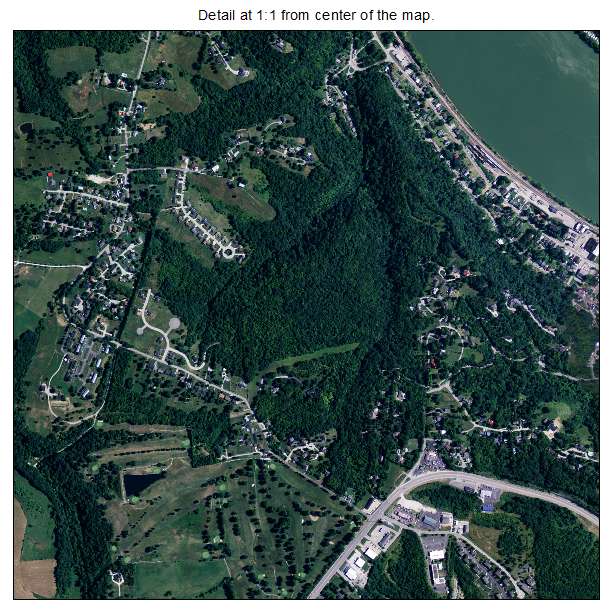 Maysville, Kentucky aerial imagery detail