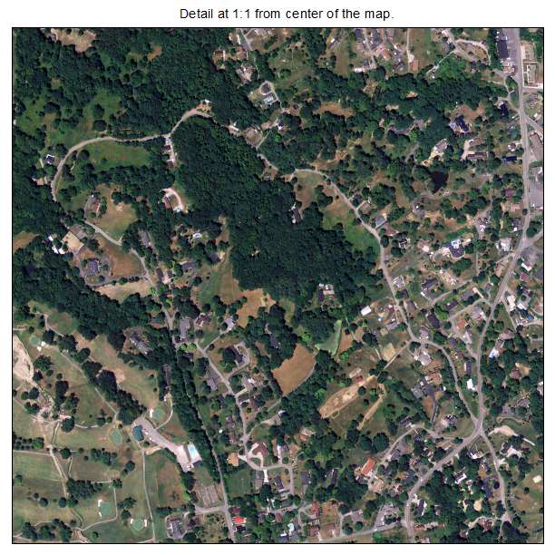Middlesborough, Kentucky aerial imagery detail
