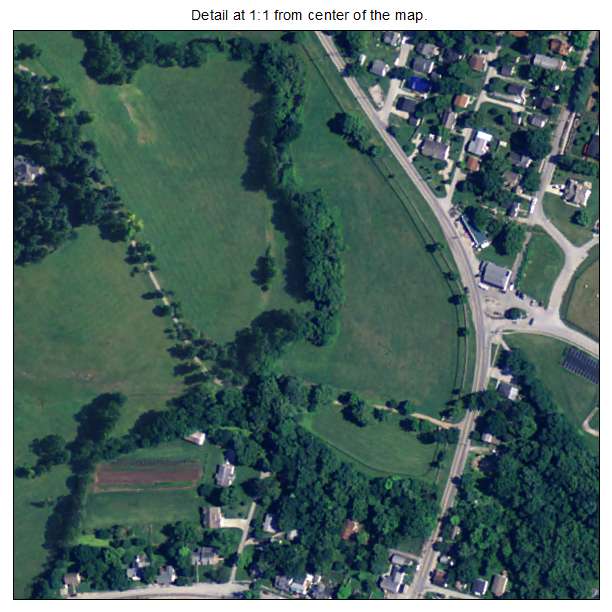 Midway, Kentucky aerial imagery detail