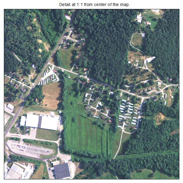 Morgantown, Kentucky aerial imagery detail
