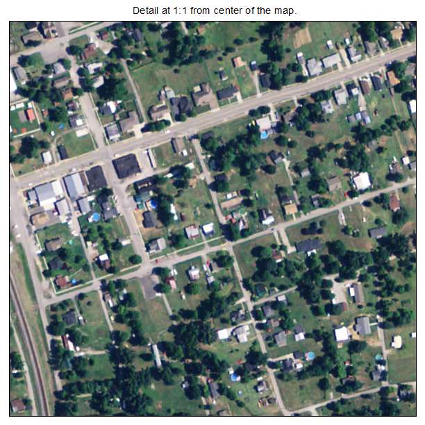 Mortons Gap, Kentucky aerial imagery detail