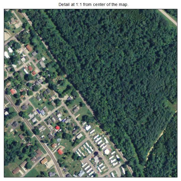 Muldraugh, Kentucky aerial imagery detail