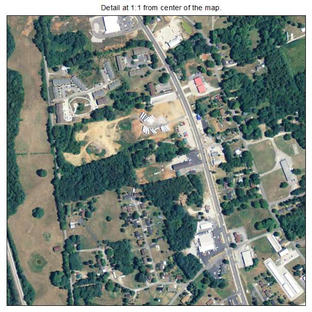 Munfordville, Kentucky aerial imagery detail