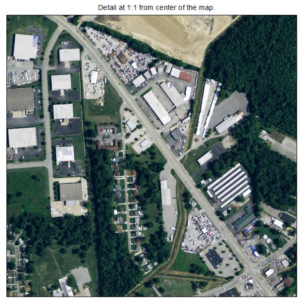 Newburg, Kentucky aerial imagery detail