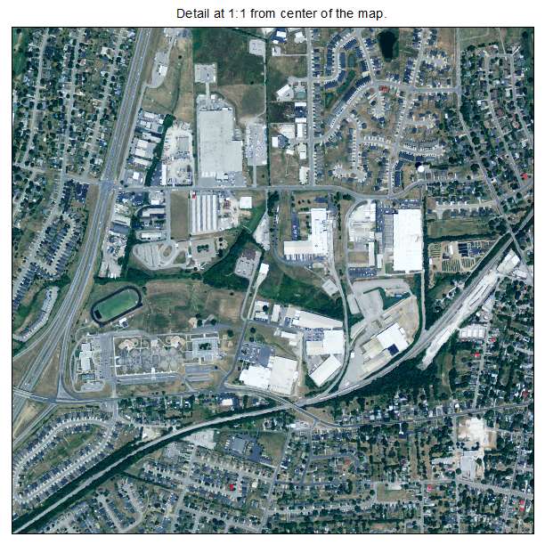 Nicholasville, Kentucky aerial imagery detail