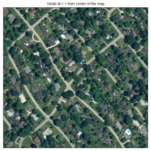 Northfield, Kentucky aerial imagery detail