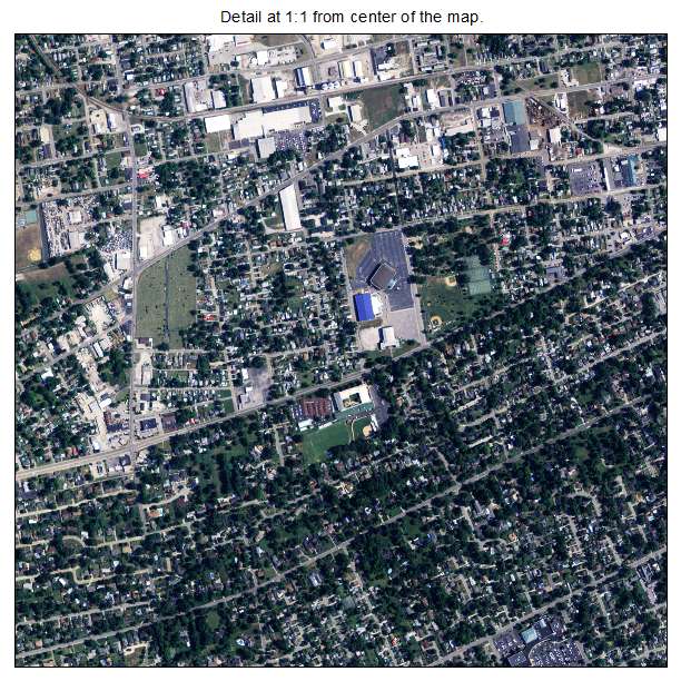 Owensboro, Kentucky aerial imagery detail