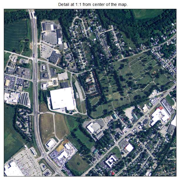 Paris, Kentucky aerial imagery detail