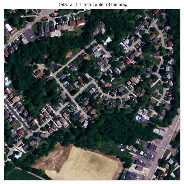 Park Hills, Kentucky aerial imagery detail