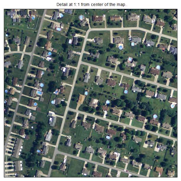 Pioneer Village, Kentucky aerial imagery detail