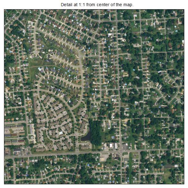 Pleasure Ridge Park, Kentucky aerial imagery detail