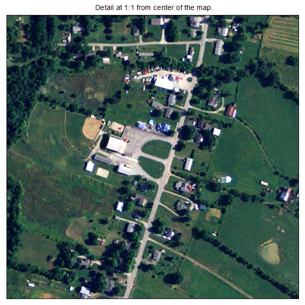 Pleasureville, Kentucky aerial imagery detail