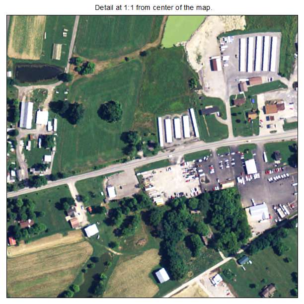 Prestonville, Kentucky aerial imagery detail