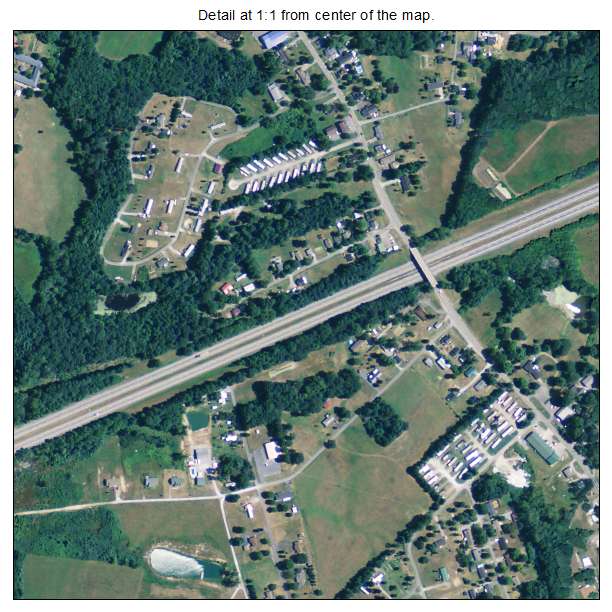Russell Springs, Kentucky aerial imagery detail