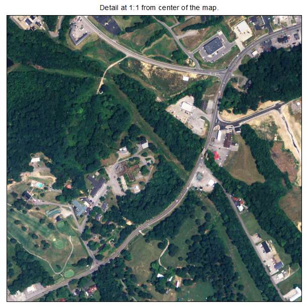 Scottsville, Kentucky aerial imagery detail