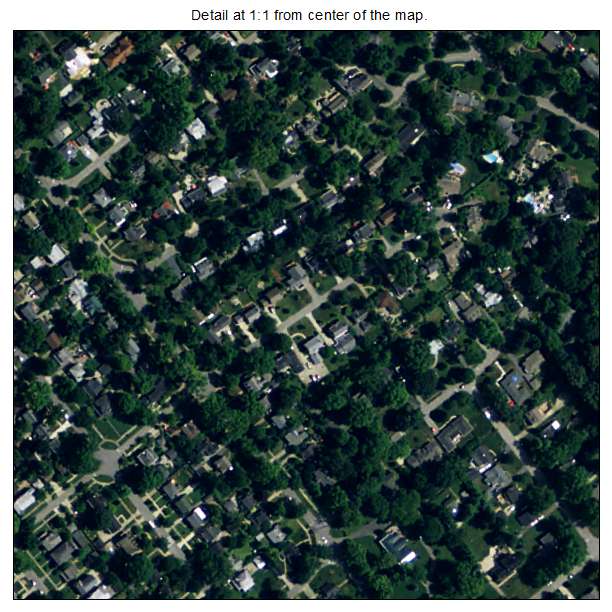 Seneca Gardens, Kentucky aerial imagery detail