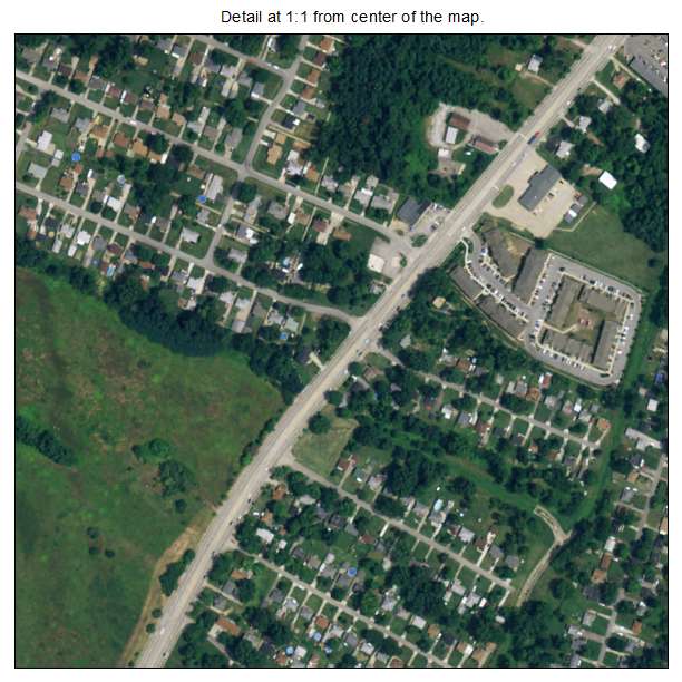 St Dennis, Kentucky aerial imagery detail