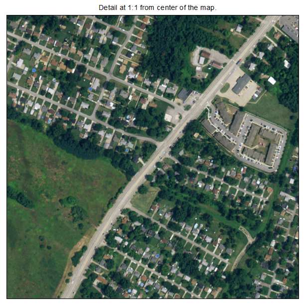 St Dennis, Kentucky aerial imagery detail