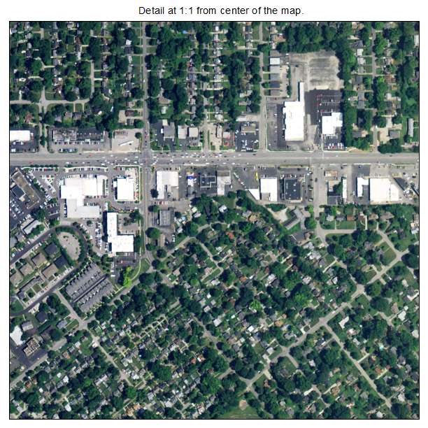 St Matthews, Kentucky aerial imagery detail