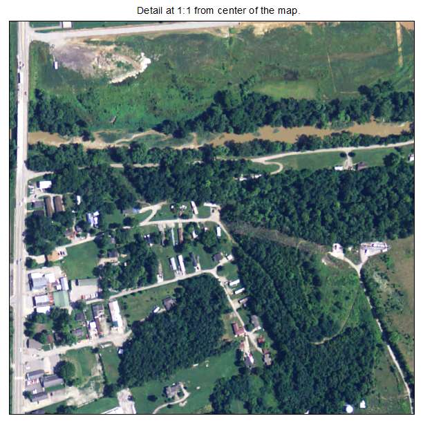 Taylorsville, Kentucky aerial imagery detail