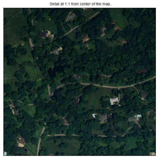 Ten Broeck, Kentucky aerial imagery detail