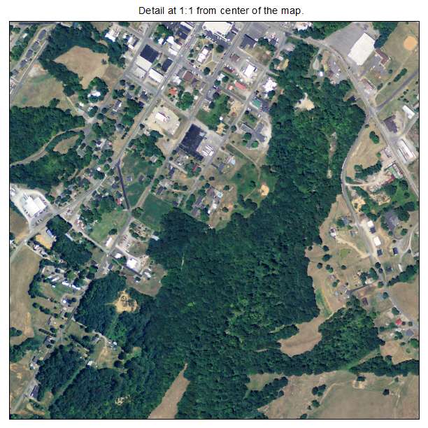 Tompkinsville, Kentucky aerial imagery detail