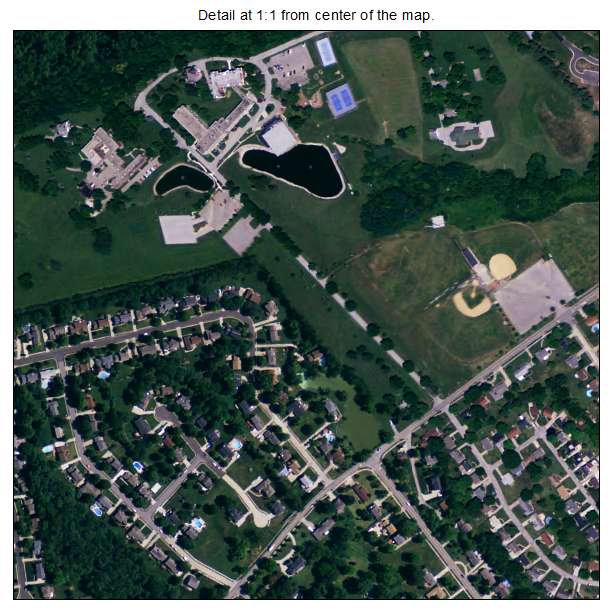 Villa Hills, Kentucky aerial imagery detail